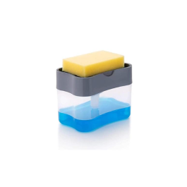 Liquid Soap Press-Type Pump Dispenser with Sponge Holder for Kitchen Sink