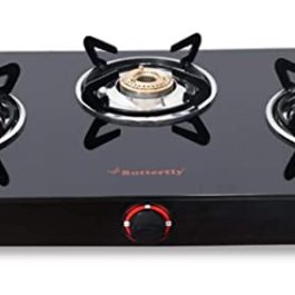 BUTTERFLY GLASS TOP 3 BURNER TRIO PLUS