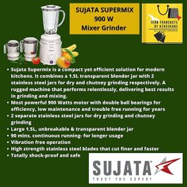 SUJATA 3 JAR MIXER GRINDER SUPERMIX