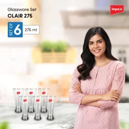 IMPEX Glassware (Clair 275 ) 6Pcs Set