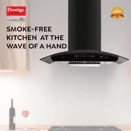 Prestige Oscar 900 Auto Clean Wall Mounted Chimney  (Black 1100 CMH)