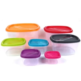 Princeware Unique Design Food Grade Plastic Kitchen Storage Container (Multicolour) -7 Pieces Set – 5657 – 7