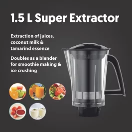Preethi Steel Supreme MG-208 mixer grinder, 750 watt
