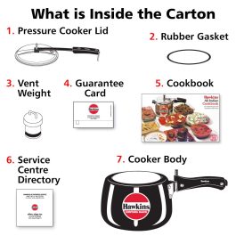 Hawkins Contura Hard Anodised Aluminium Pressure Cooker, 3 Litres, Black