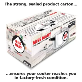 Hawkins Miss Mary Pressure Cooker, 5 Litre, Silver