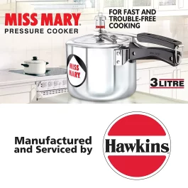 Hawkins Miss Mary Pressure Cooker, 3 Litre, Silver (MM30)