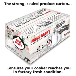 Hawkins Miss Mary Pressure Cooker, 3 Litre, Silver (MM30)