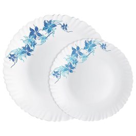 Cello Dazzle Blue Swirl Opalware Dinner Set (23 pcs)