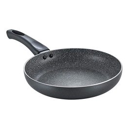 Prestige Aluminium Omega Deluxe Granite Fry Pan, 24 cm, Black